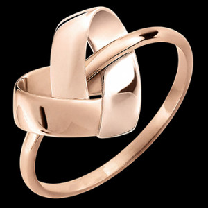 Edenly Origami Herz Ring â€“ 375er RosÃ©gold (9 Karat)