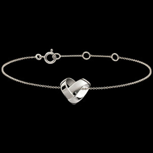 Edenly Origami Herz Armband â€“ 750er WeiÃŸgold