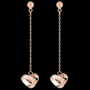 Edenly Origami Herz OhrhÃ¤nger â€“ 375er RosÃ©gold (9 Karat)