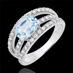 Edenly Verlobungsring Schicksal - Herzogin Variation - 1.57 Karat Topaz und Dia