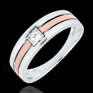 Edenly Ring Dreirangig in Rot- und WeiÃŸgold