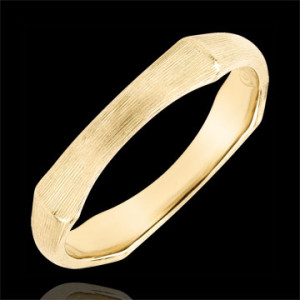 Edenly Ring Heiliger Urwald - 4 mm - 9 Karat gebÃ¼rstetes Gelbgold