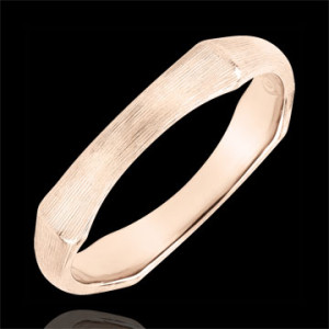 Edenly Ring Heiliger Urwald - 4 mm - 18 Karat gebÃ¼rstetes Rotgold