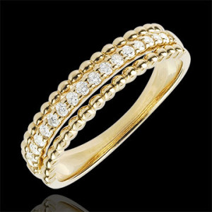 Edenly Ring Fleur de Sel - Zweifacher Ring - Gelbgold - 9 Karat