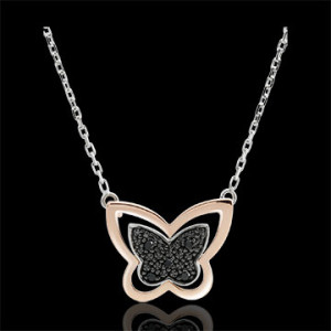 Edenly Collier Spaziergang der Sinne - Nachtwandelnder Schmetterling - Rotgold