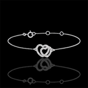 Edenly Armband Weissgold und Diamanten - Herzen Komplizen
