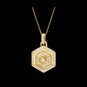 Edenly Halskette Hexad - Gelbgold 18 Karat mit Diamanten