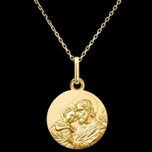 Edenly Medaille Heiliger Joseph und Jesuskind â€“ 18-karÃ¤tiges Gelbgold