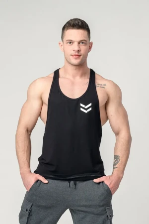Tank top męski treningowy ELITE czarny