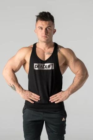 Tank top stringer męski METALLIC BOX czarny