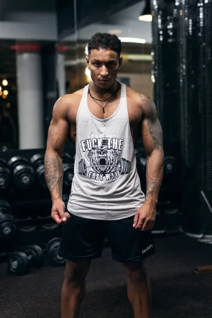 Tank top stringer męski BEAR szary
