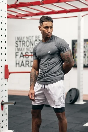 T-shirt męski slim fit DEADLIFT grafit