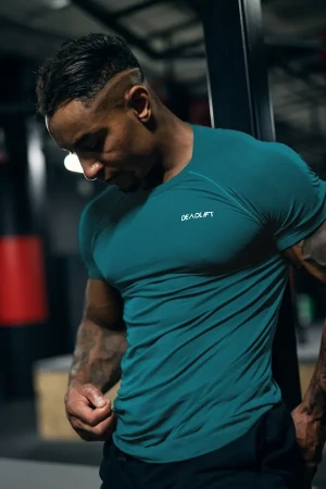 Koszulka treningowa rashguard bezszwowa męska BOTTLE GREEN