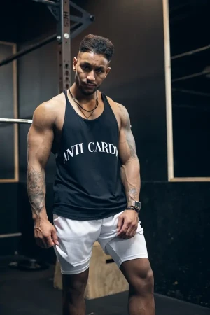 Tank top stringer męski CARDIO czarny