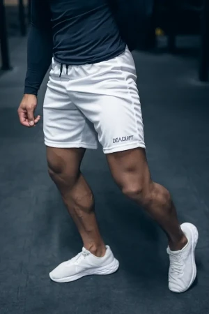 Spodenki sportowe męskie DEADLIFT białe