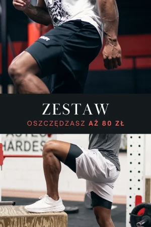 Zestaw spodenek sportowych męskich 2w1