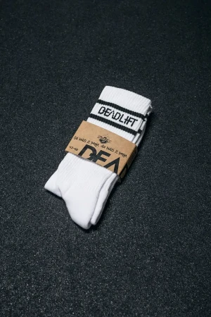 Skarpety sportowe DEADLIFT białe unisex