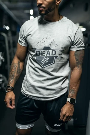 T-shirt męski ORIGINAL LOGO szary