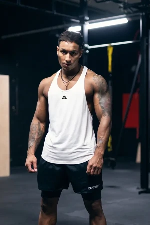 Tank top stringer męski CLASSIC ecru
