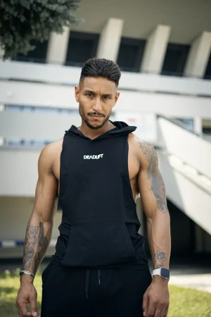Bokserka z kapturem męska DEADLIFT czarna