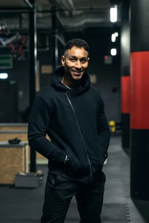 Bluza z zamkiem po skosie DEADLIFT czarna