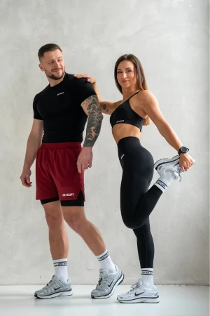 Zestaw matchy matchy: legginsy + rashguard BLACK