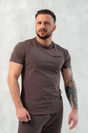 T-shirt męski SOIL brąz