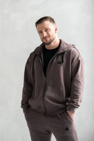 Bluza z kapturem męska SOIL brąz