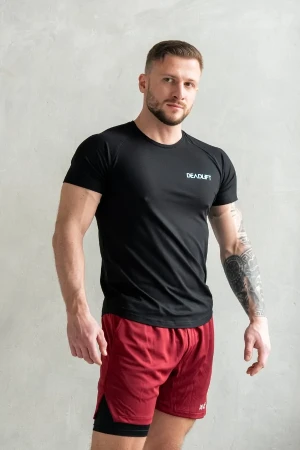 T-shirt męski muscle fit NOIR czarny