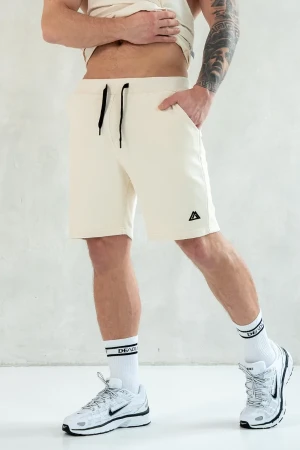 Spodenki bawełniane treningowe męskie CREAM kremowe