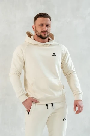 Bluza męska kangurka CREAM kremowa