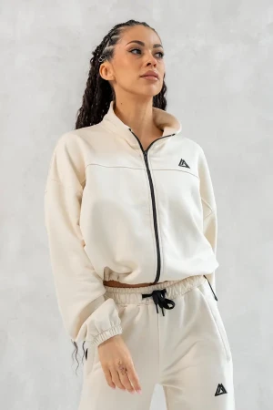 Bluza damska rozpinana ze stójką CREAM