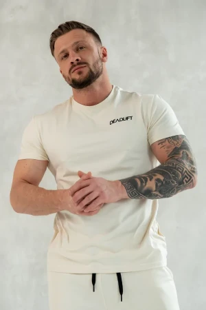 T-shirt męski CREAM kremowy