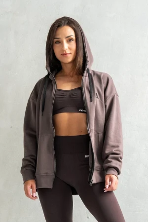 Bluza z kapturem damska SOIL brąz