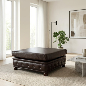 Stylowy puf pikowany Chesterfield 100x100 FELIX