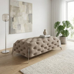 Nowoczesny puf pikowany Chesterfield 120x60 KALIFORNIA