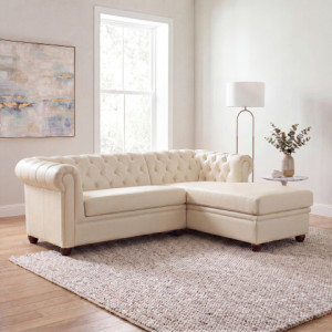 Luksusowy Narożnik czteroosobowy pikowany Chesterfield SYDNEY OT