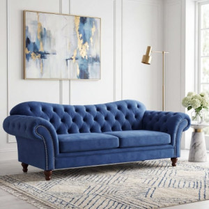 Nowoczesna Sofa trzyosobowa pikowana Chesterfield PARIS