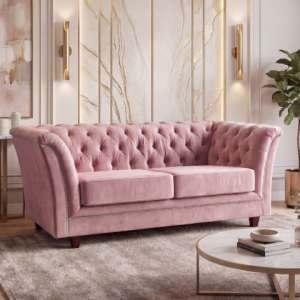 Wygodna Sofa dwuosobowa pikowana Chesterfield HASSO