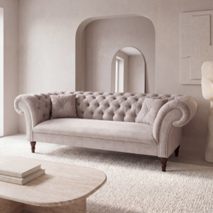 Trzyosobowa Pikowana Sofa Glamour Chesterfield PORTO