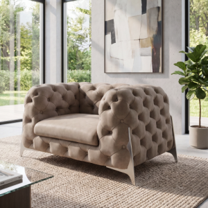 Nowoczesny Fotel pikowany KALIFORNIA chesterfield