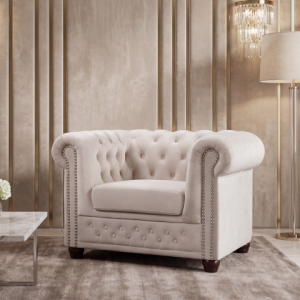 Wygodny Fotel pikowany FELIX chesterfield