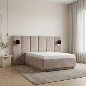 Solidne łóżko tapicerowane GLAM