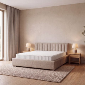 Nowoczesne łóżko tapicerowane glamour SELI