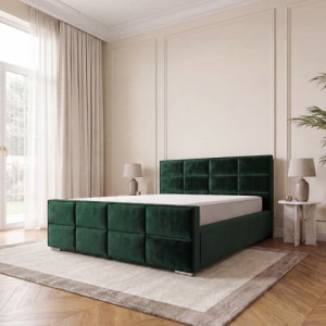 Eleganckie łóżko tapicerowane glamour ROSS