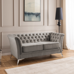 Elegancka sofa dwuosobowa pikowana Chesterfield HASSO BIS