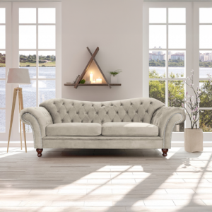Elegancka sofa trzyosobowa pikowana Chesterfield PARIS