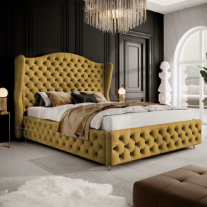 Klasyczne Łóżko tapicerowane glamour ROYAL