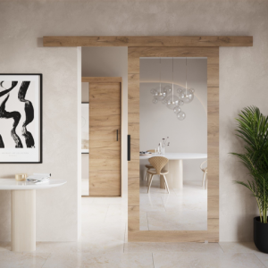 Nowoczesne Drzwi Przesuwne naścienne Moza na wymiar