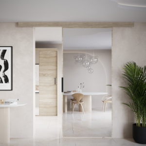 Nowoczesne Drzwi Przesuwne sufitowe Kama na wymiar